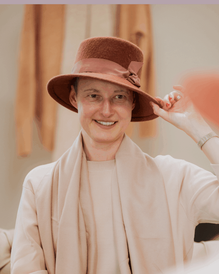 Melusine felt boater hat